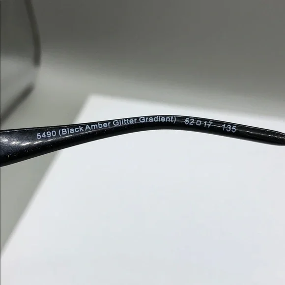 Coach Black Amber Glitter Gradient Frame Glasses HC6093 5490 52-17-135 Cat Eye - Picture 8 of 10